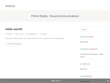 Tablet Screenshot of prithvis.com